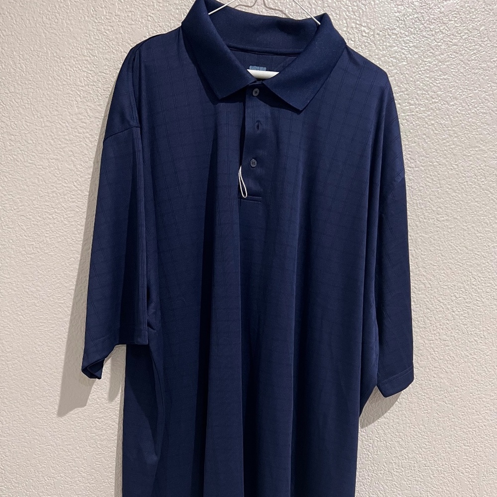 Extreme Performance Men's Navy Blue Short Sleeve Shirt NWOT 4XL